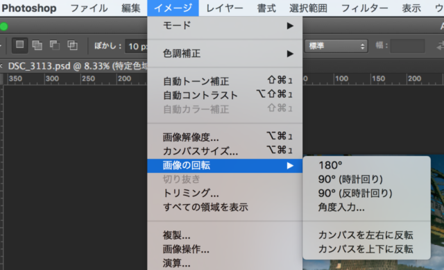 Photoshopで画像を上下 左右反転にする方法 四国カメラ係